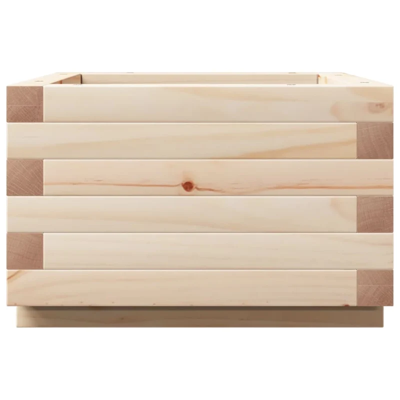 Jardinera De Madera Maciza De Pino 40x40x26,5 Cm