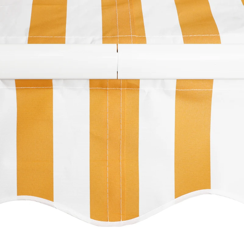 Outsunny Toldo Manual Retráctil Plegable Con Manivela Exterior 295x245cm Naranja