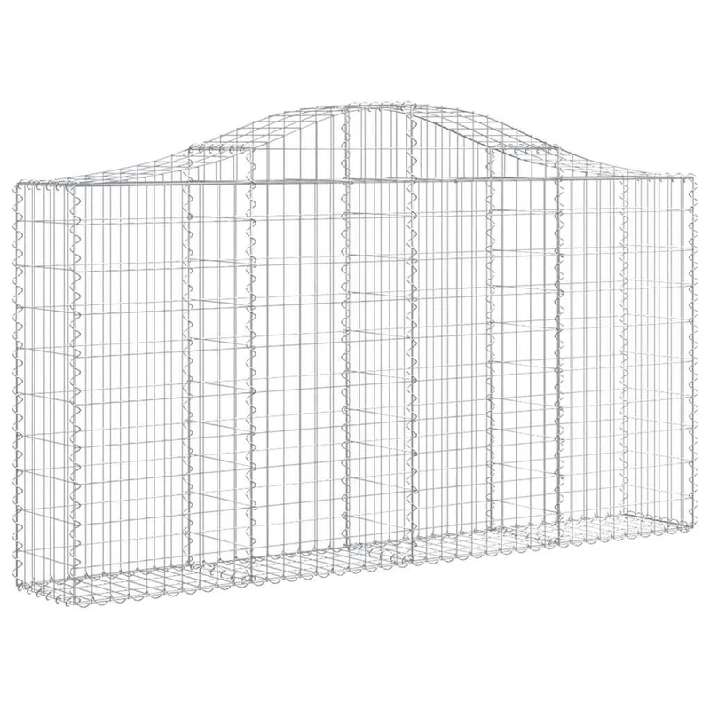 Cestas De Gaviones 12 Uds Forma Arco Hierro 200x30x100/120 Cm