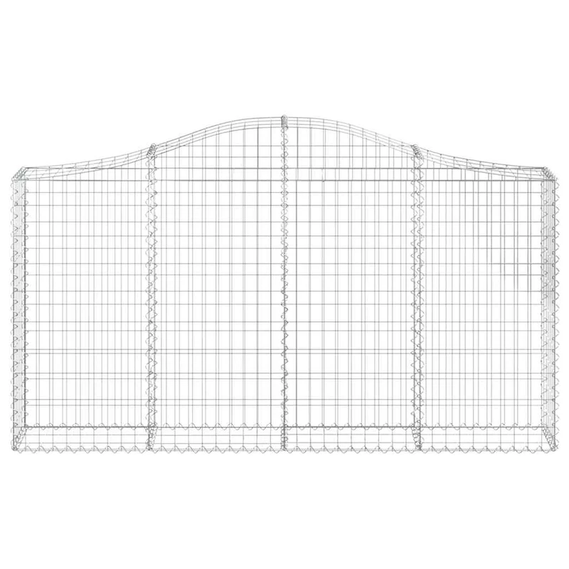 Cestas De Gaviones 12 Uds Forma Arco Hierro 200x30x100/120 Cm
