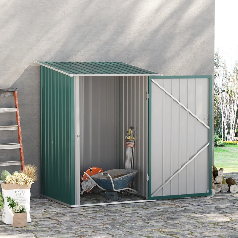 Outsunny Cobertizo De Jardín De Exterior 0,92 M² 100x103x160 Cm Verde
