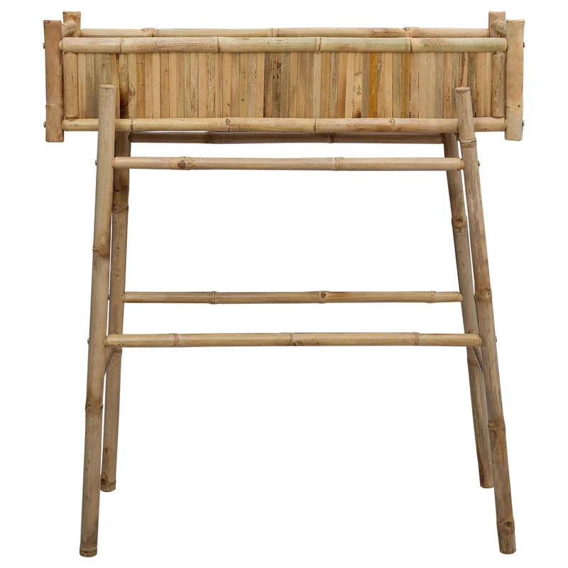 Jardín Macetero Con Soporte Natural 100 X 38 X 114 Cm Bambú