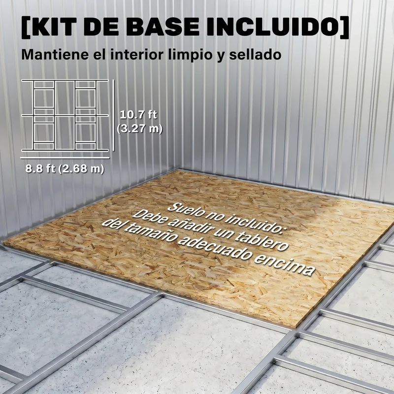 Outsunny Caseta De Jardín De Exterior 12,4 M² 340x386x200 Cm Gris Oscuro