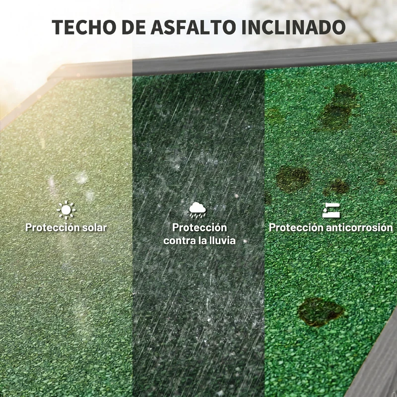 Outsunny Armario De Jardín De Madera Con 3 Estantes 0,3 M² 77x54,2x179cm Gris