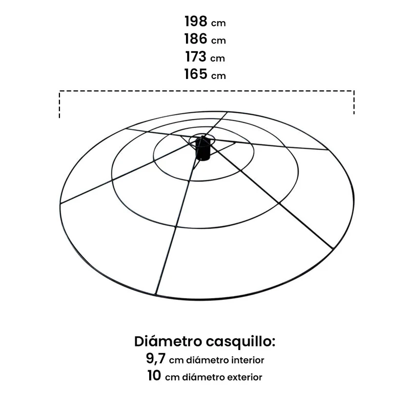 Aro Para Sombrilla Parasol 2 M Nortene