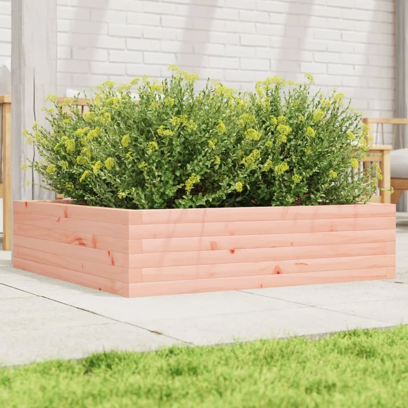 Jardinera De Madera Maciza Douglas 90x90x23 Cm