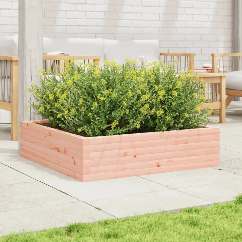 Jardinera De Madera Maciza Douglas 90x90x23 Cm