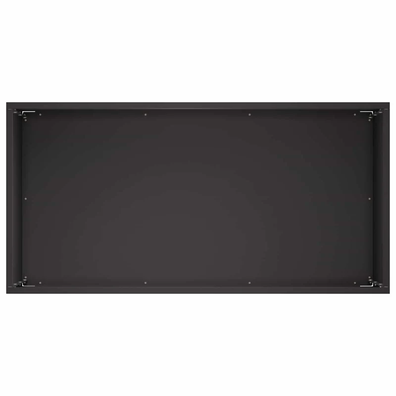 Macetero De Jardín Negro 60 X 30 X 40 Cm Acero Laminado En Frío