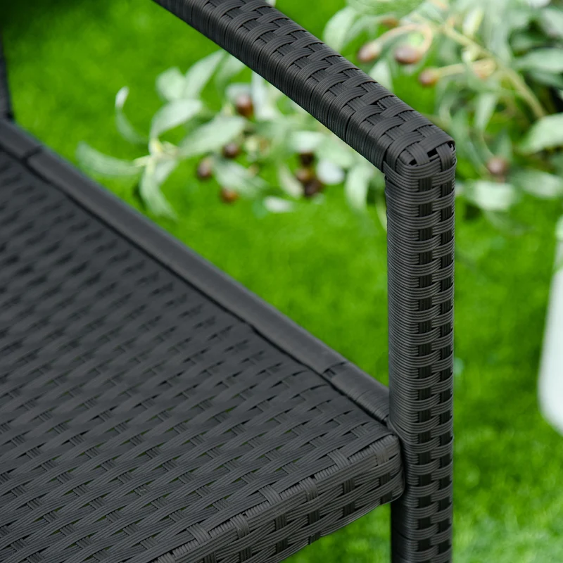 Outsunny Banco Jardín Lounge Silla 2 Plazas Mueble Exterior Terraza 2 Plazas