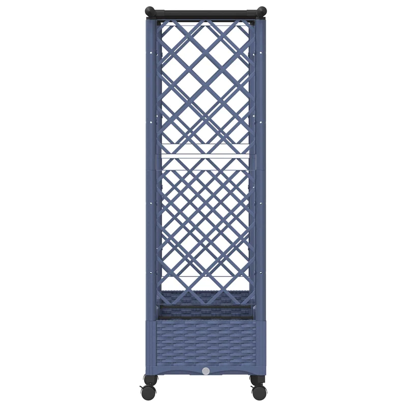 Cama Elevada Con Trellis Y Techo Gris 164 X 40 X 127 Cm Pp