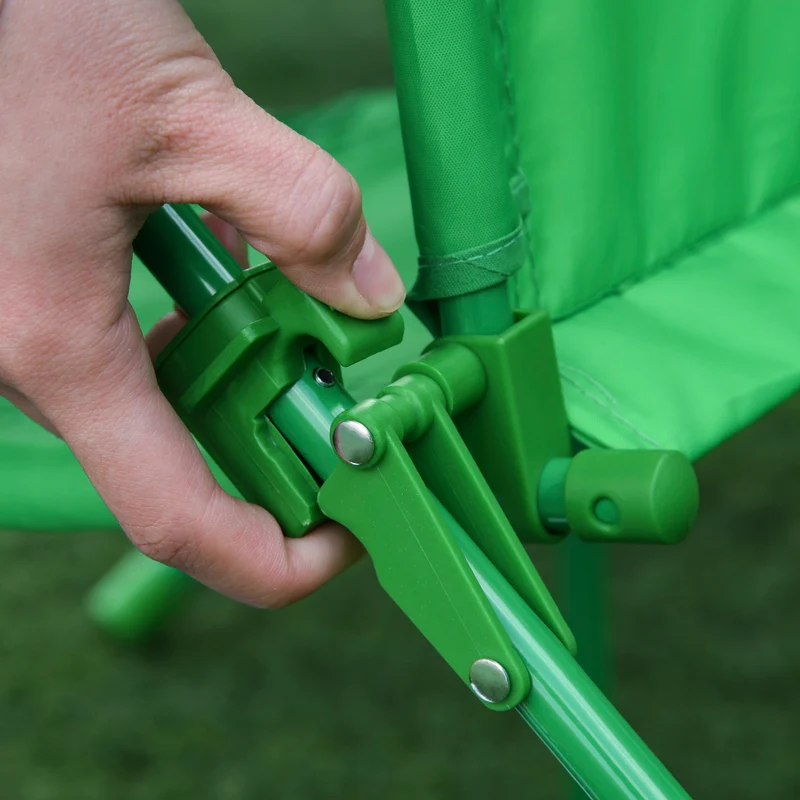 Outsunny Mesa Y Sillas Infantil De Jardín Plegable Con Sombrilla Ajustable Verde