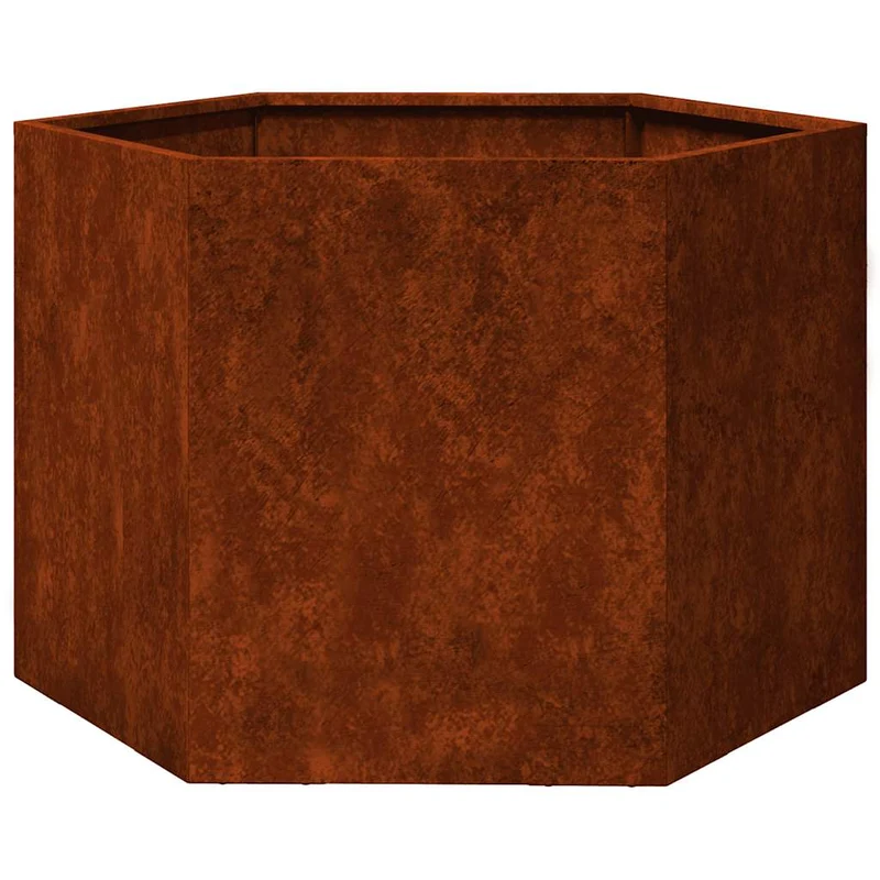 Jardinera De Acero Corten Oxidado 60x60x45 Cm