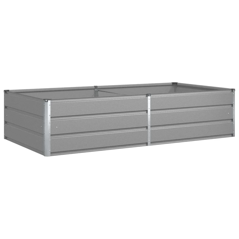 Jardinera Gris Claro 195 X 100 X 45 Cm Acero Galvanizado