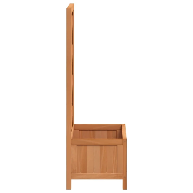 Jardinera Con Enrejado Marrón 40x30x90 Cm Madera Maciza De Abeto
