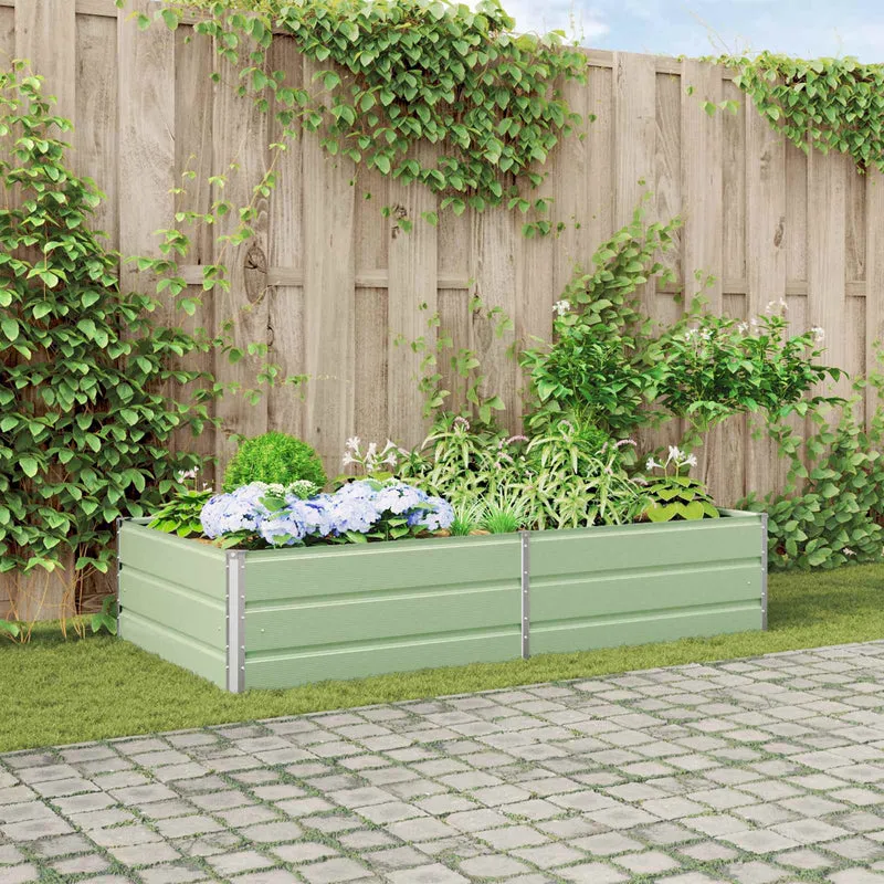 Jardinera Verde Pastel 195 X 100 X 45 Cm Acero Galvanizado