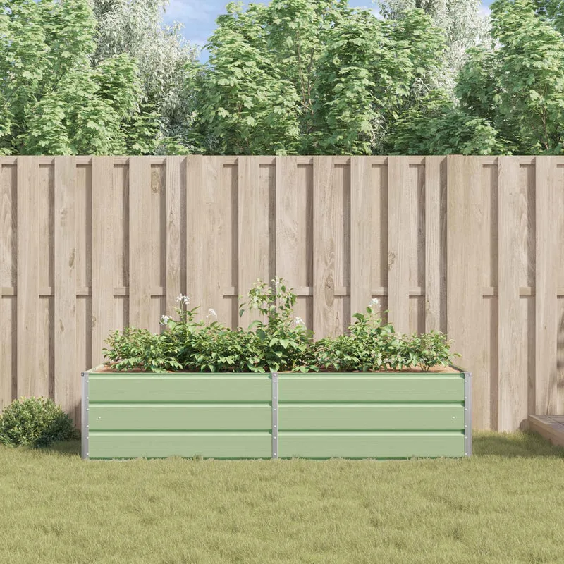 Jardinera Verde Pastel 195 X 100 X 45 Cm Acero Galvanizado