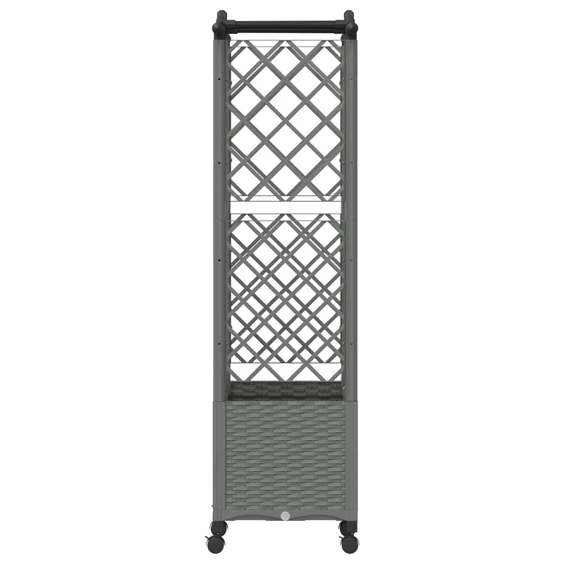 Cama Elevada Con Trellis Y Techo Gris Claro 122 X 40 X 144 Cm