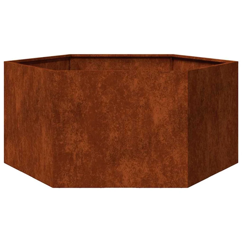 Jardinera De Acero Corten Oxidado 90x90x45 Cm