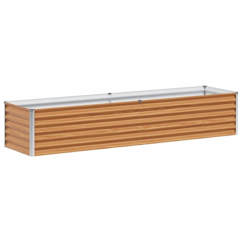 Arriate Elevado Marrón Claro 195 X 50 X 36 Cm Acero Galvanizado