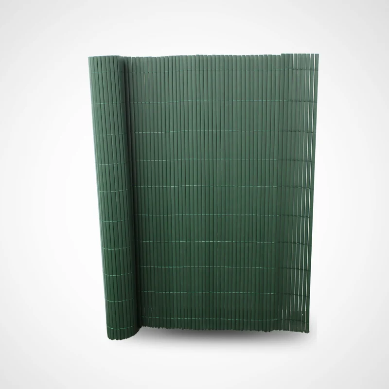 Cañizo Pvc Doble Cara| 1x3 M| Color Verde| Lamas 11 Mm| Composición 100% Pvc| Bridas Sujeción Incluidas