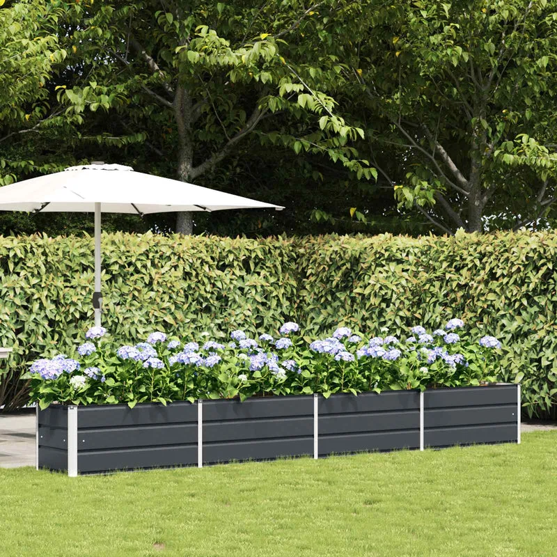 Jardinera Antracita 385 X 50 X 45 Cm Acero Galvanizado