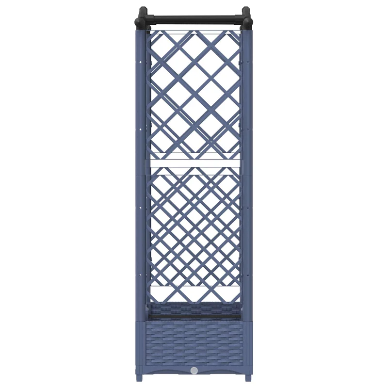 Cama Elevada Con Trellis Y Techo Gris 124 X 40 X 123 Cm Pp