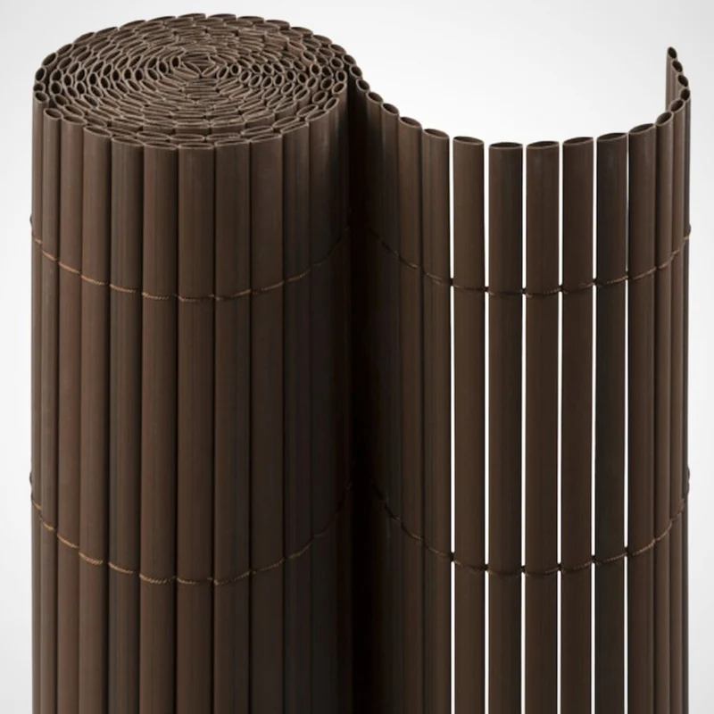 Cañizo Pvc Doble Cara| 1,5x3 M| Color Marron| Lamas 11 Mm| Composición 100% Pvc| Bridas Sujeción Incluidas