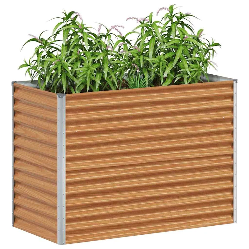 Arriate Elevado Marrón Claro 98 X 50 X 68 Cm Acero Galvanizado