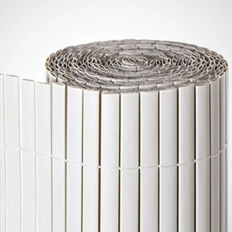 Cañizo Pvc Doble Cara| 1,5x3 M| Color Blanco| Lamas 11 Mm| Composición 100% Pvc| Bridas Sujeción Incluidas