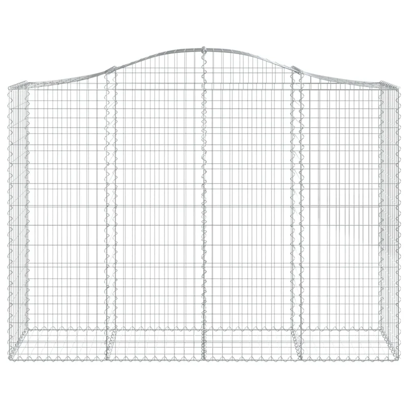 Cestas Gaviones 4 Uds Forma De Arco Hierro 200x50x140/160 Cm