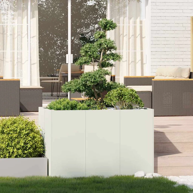 Jardinera Acero Blanco 120x80x80 Cm