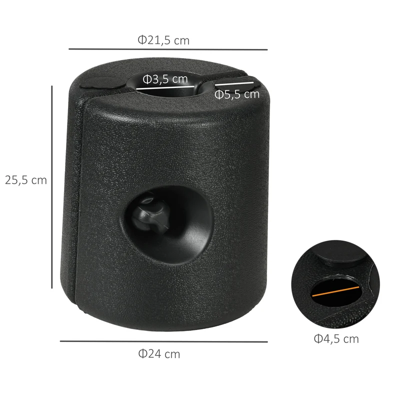 Outsunny 4 Pesos Para Carpas Rellenables De Agua 8,7 Kg O Arena 12 Kg