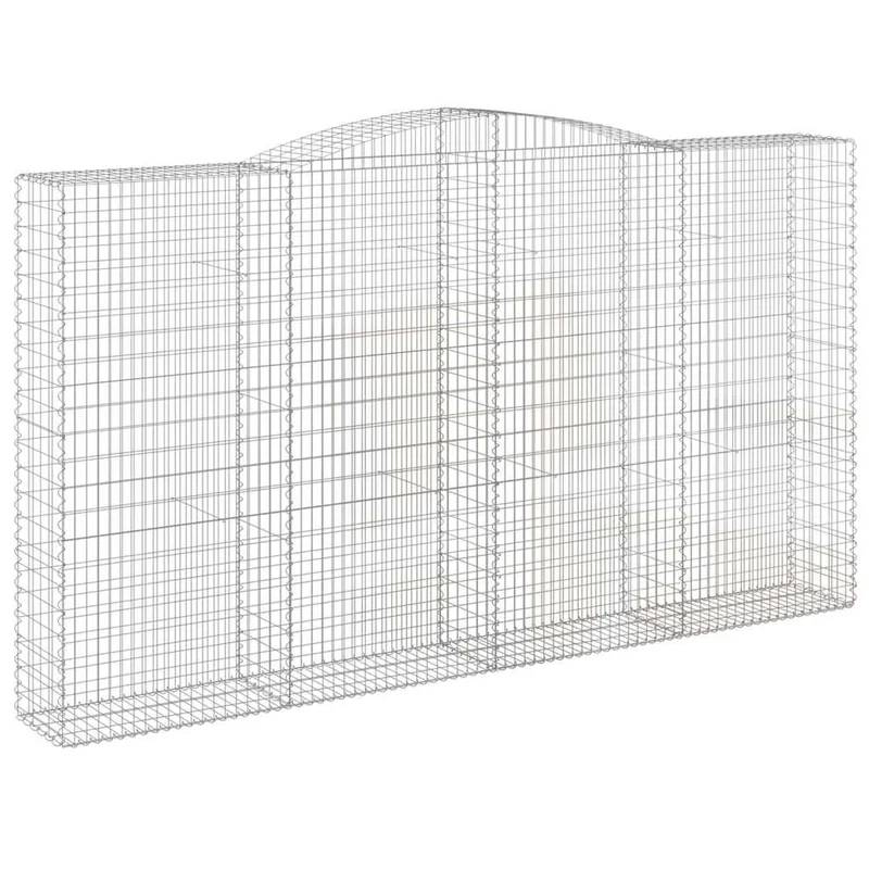 Cestas De Gaviones 5 Uds Forma De Arco Hierro 400x50x220/240 Cm