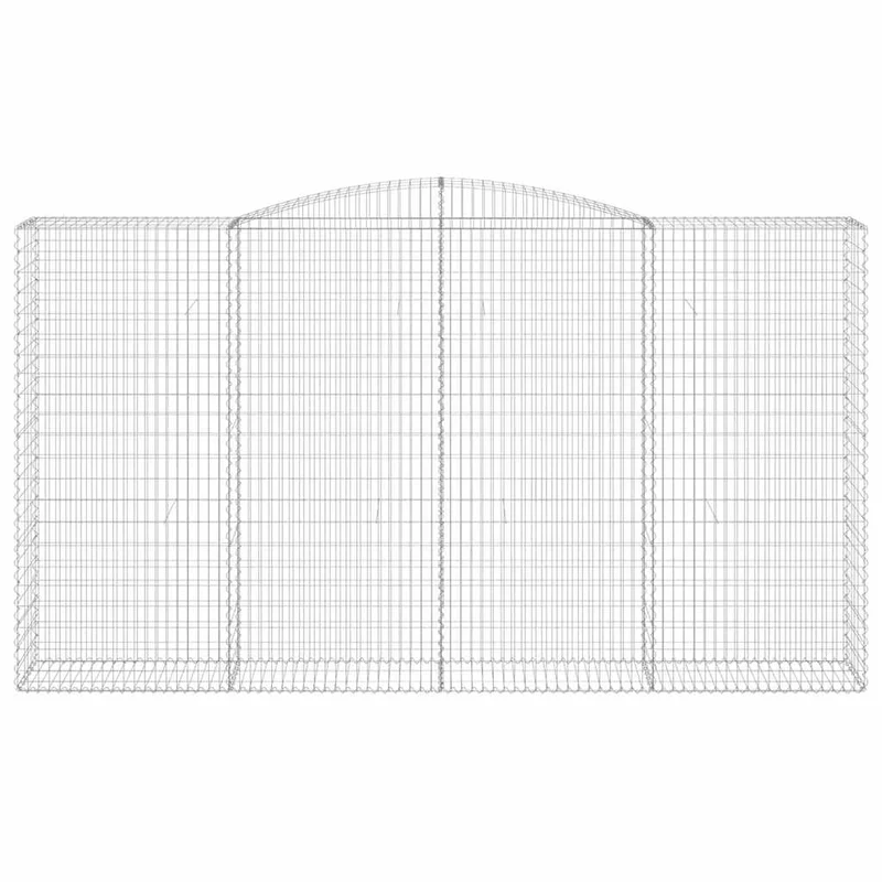 Cestas De Gaviones 5 Uds Forma De Arco Hierro 400x50x220/240 Cm