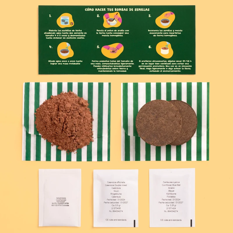 Kit Diy Bombas De Semillas De Flores – Haz Tus Propias Bombas De Flores - Resetea