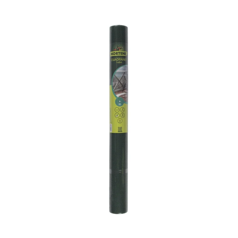 Malla Plastica Cuadrada Cuadranet 5 Mm 1x5 M Verde Nortene
