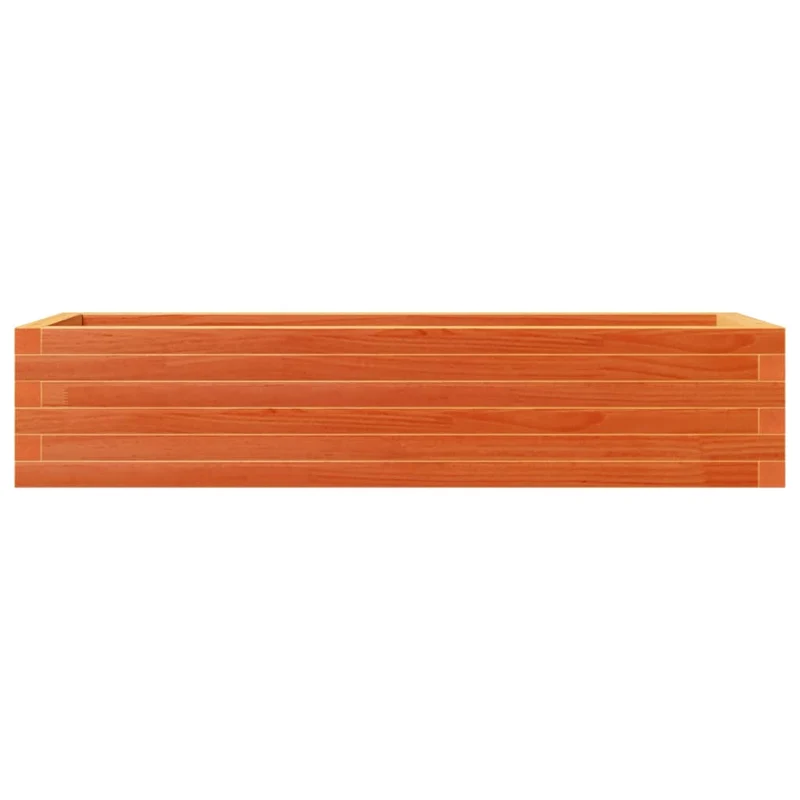 Jardinera De Madera Maciza De Pino Marrón Cera 110x40x23 Cm