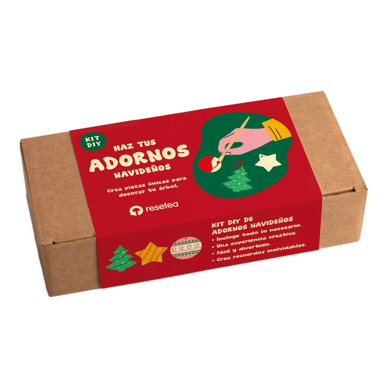 Kit Diy Adornos Navideños De Arcilla – Haz Tus Propios Adornos Para El Árbol - Resetea