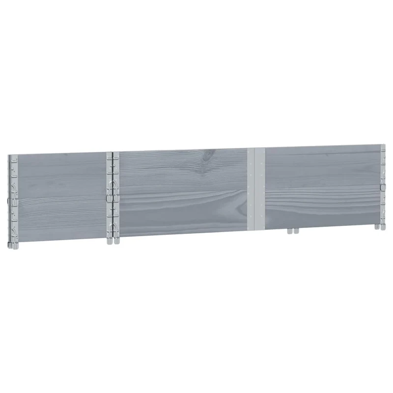 Jardinera De Madera Maciza De Pino Gris 150x50 Cm
