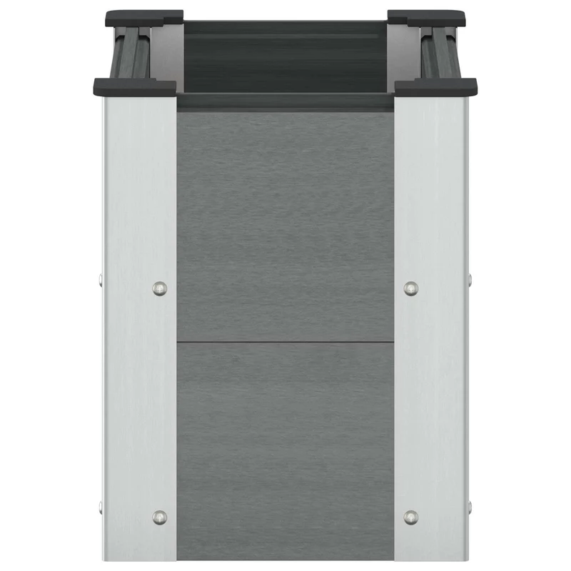 Arriate Elevado Gris 50 X 30 X 36 Cm Wpc Y Aluminio
