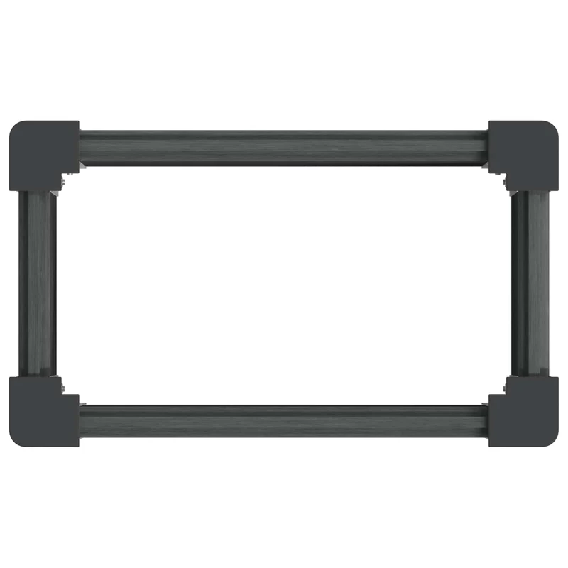 Arriate Elevado Gris 50 X 30 X 36 Cm Wpc Y Aluminio