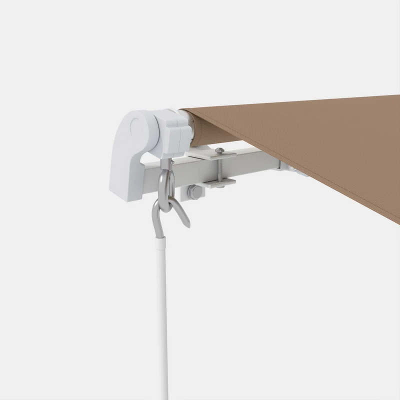 Outsunny Toldo Manual Retráctil 350x250 Cm Con Manivela De Metal Marrón
