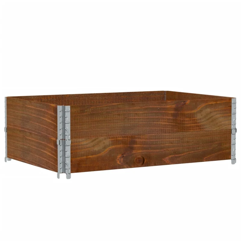 Jardinera De Madera Maciza De Pino Marrón 120x80 Cm