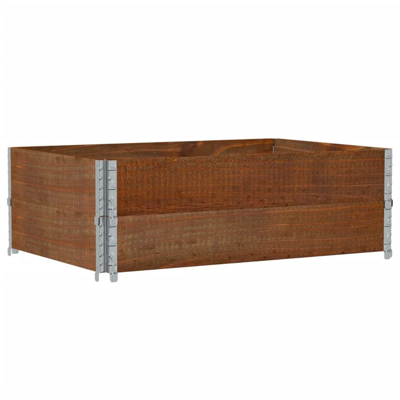 Jardinera De Madera Maciza De Pino Marrón 120x80 Cm