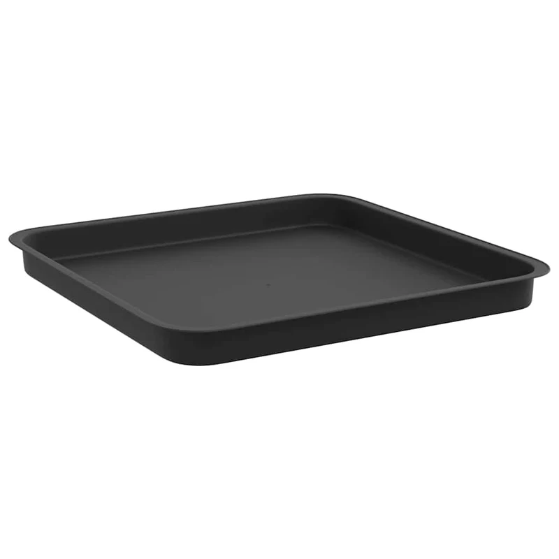 Bandeja Cuadrada Para Flores 6 Uds. Negro 36 X 36 X 3 Cm