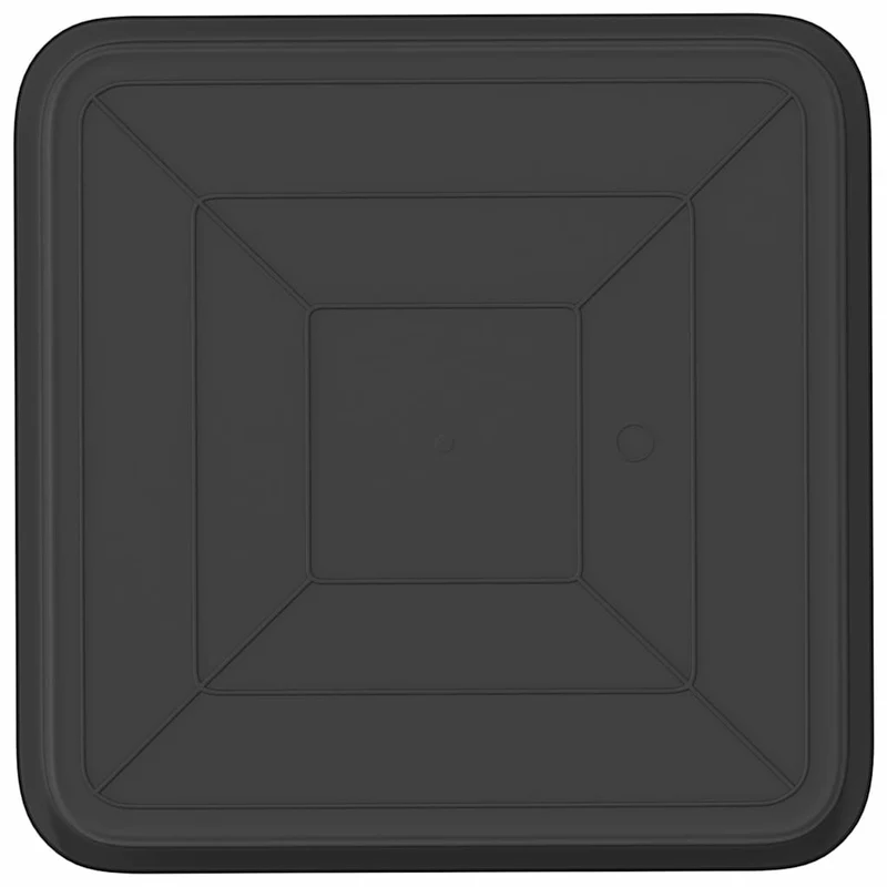 Bandeja Cuadrada Para Flores 6 Uds. Negro 36 X 36 X 3 Cm
