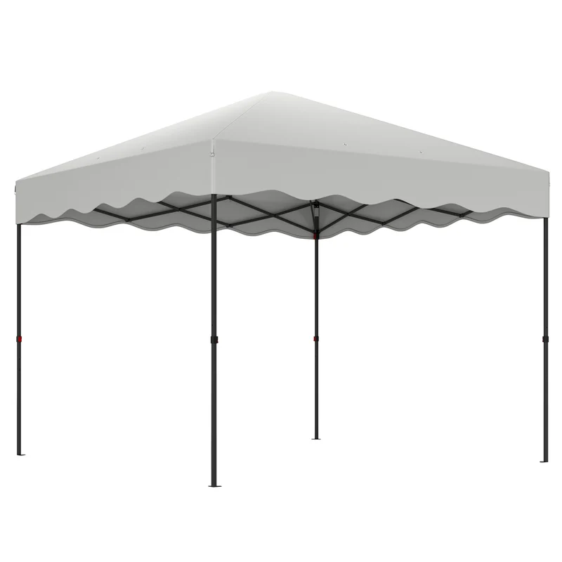 Outsunny Carpa Plegable Pop-up Gazebo 3x3 M Con Protección Uv 50+ Blanco