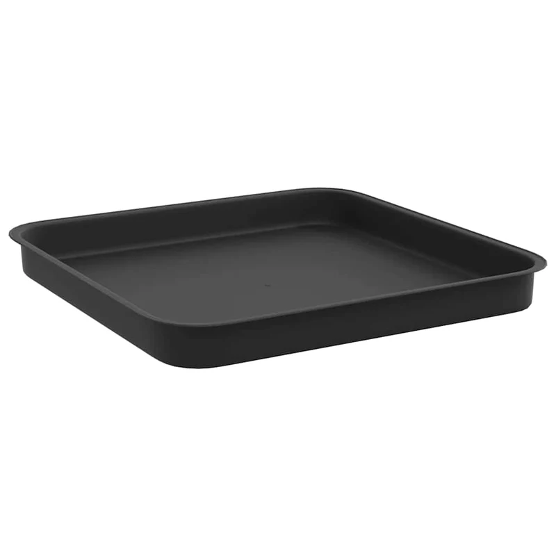 Bandeja Cuadrada Para Flores 24 Uds. Negro 25,5 X 25,5 X 2,5 Cm