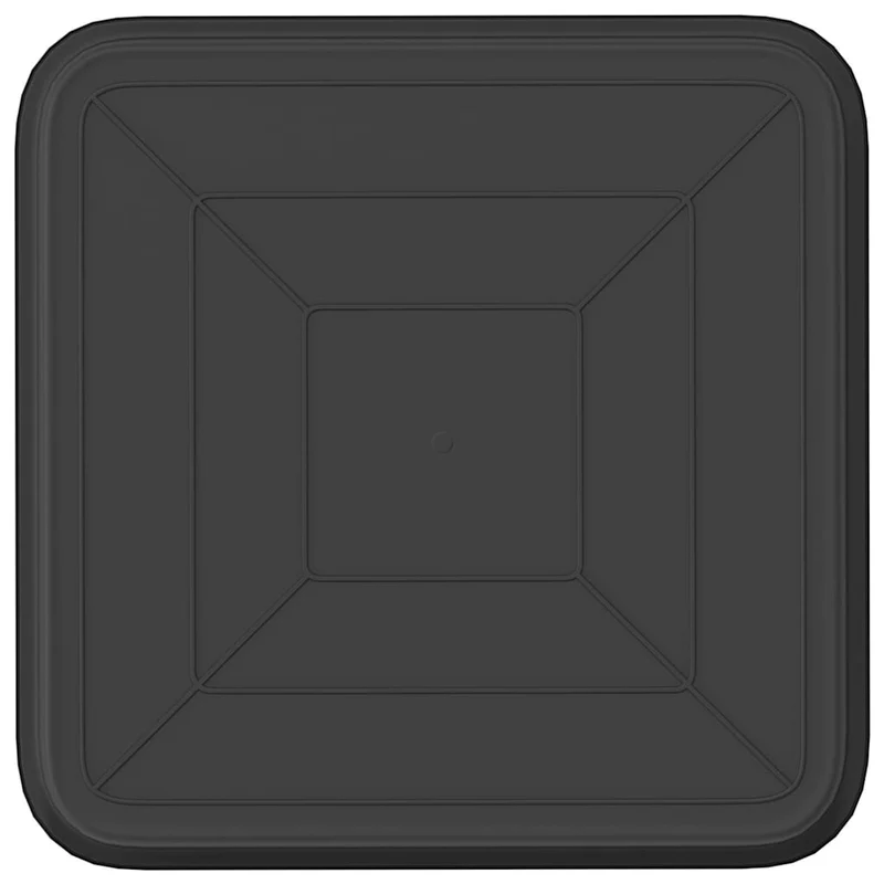 Bandeja Cuadrada Para Flores 24 Uds. Negro 25,5 X 25,5 X 2,5 Cm