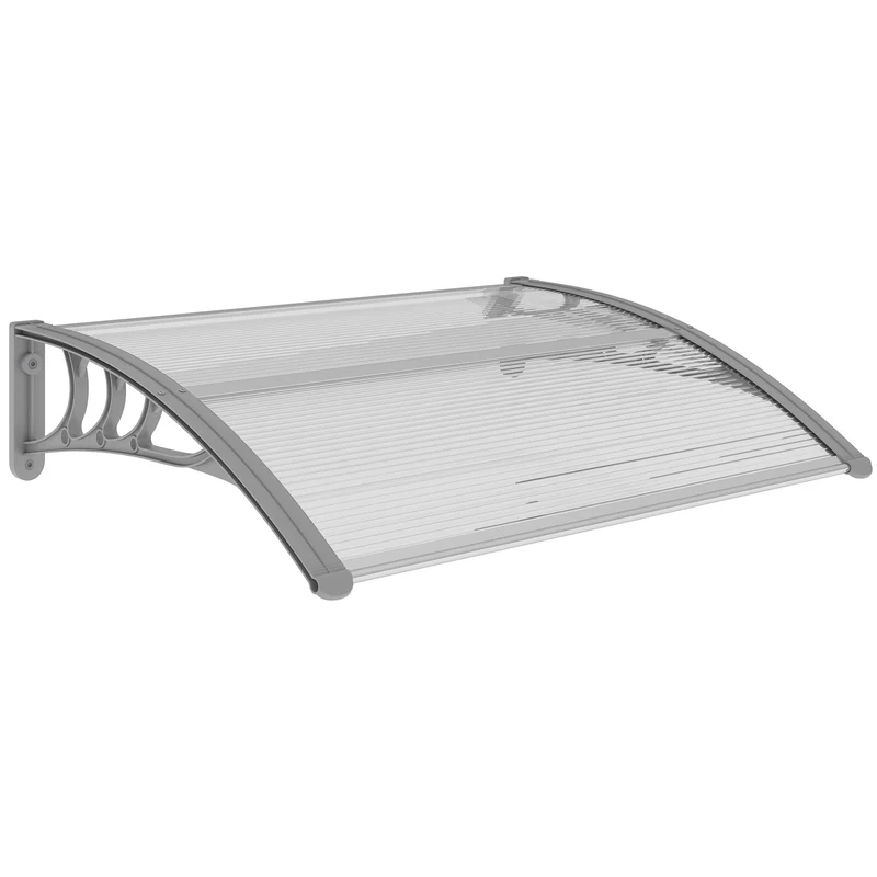 Outsunny Marquesinas Exterior Para Puertas Y Ventanas 100x75 Cm Transparente